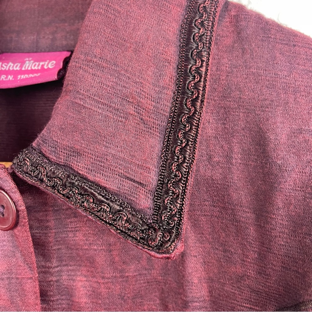 Asha Marie Western Sequin Embroidered Button-Down Shirt Women’s Size M - Picture 11 of 14